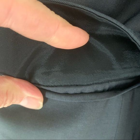 MARLOWE Made in Italy Wool Tailored Belted Blazer Blue Career Professional Work - Picture 13 of 16